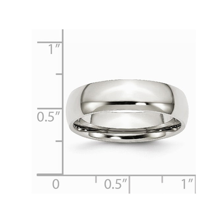 Mens Chisel 6mm Stainless Steel Wedding Band Ring Image 4