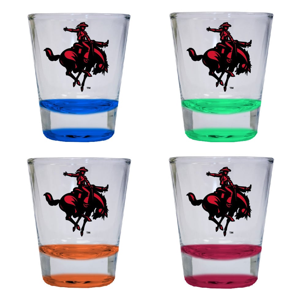 Northwestern Oklahoma State University 2 ounce Color Etched Shot Glasses Image 1