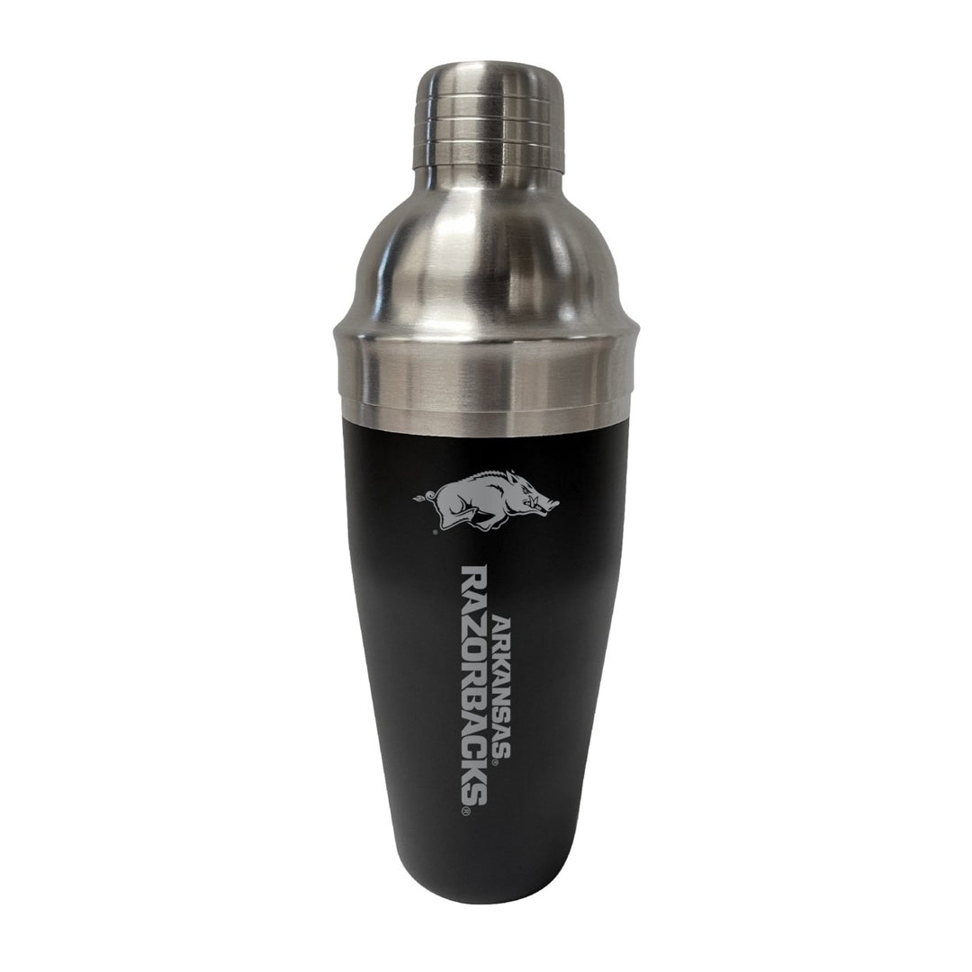 Arkansas Razorbacks NCAA Official 24 oz Engraved Stainless Steel Cocktail Shaker College Team Spirit Drink Mixer Image 1