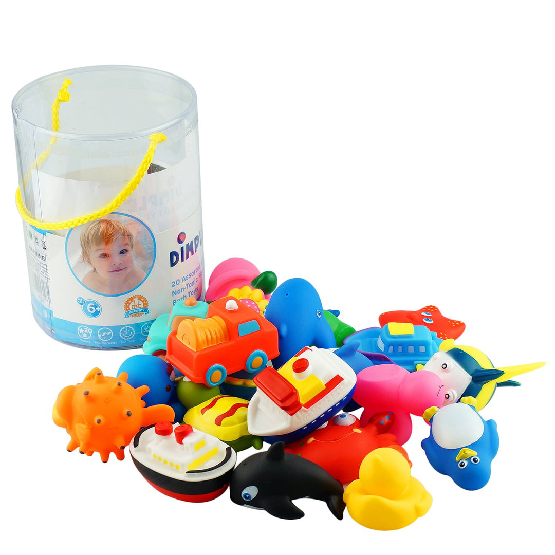 Dimple 20 Floating Bath Toys Squirters Sea Animals Shapes Non-Toxic Fun Play Image 2