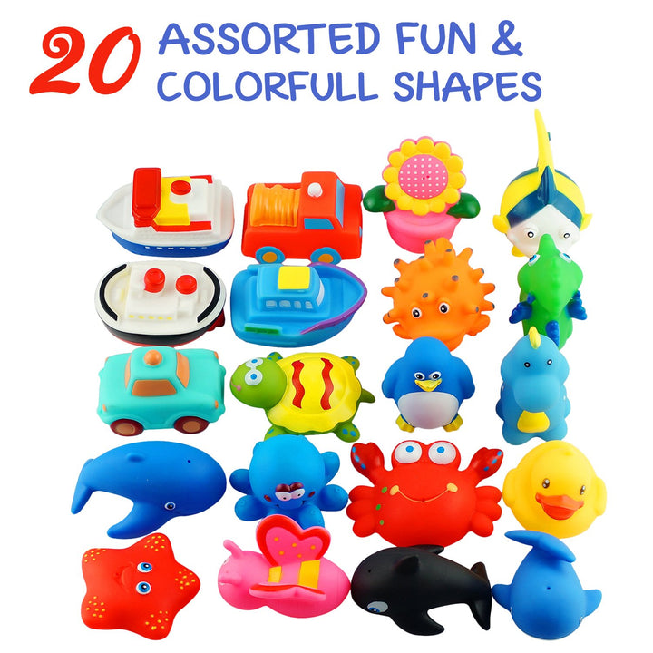 Dimple 20 Floating Bath Toys Squirters Sea Animals Shapes Non-Toxic Fun Play Image 3