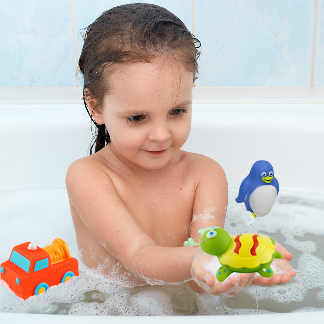 Dimple 20 Floating Bath Toys Squirters Sea Animals Shapes Non-Toxic Fun Play Image 4