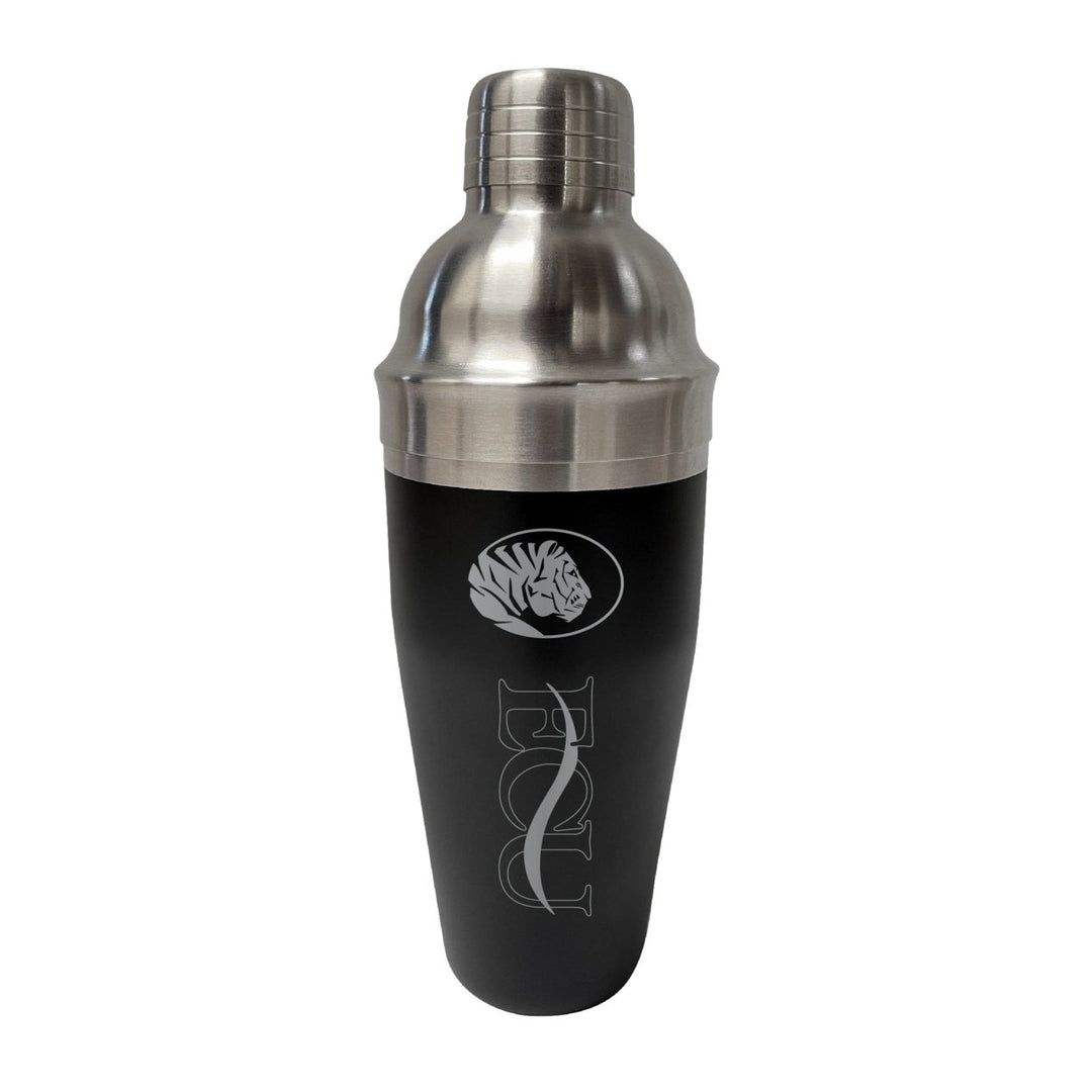 East Central University Tigers NCAA Official 24 oz Engraved Stainless Steel Cocktail Shaker College Team Spirit Drink Image 1