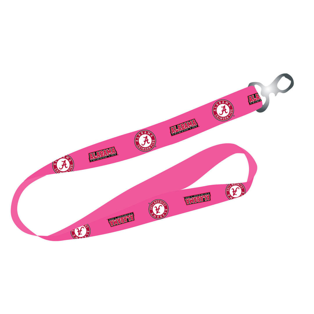 Alabama Crimson Tide Pink Lanyard Image 1