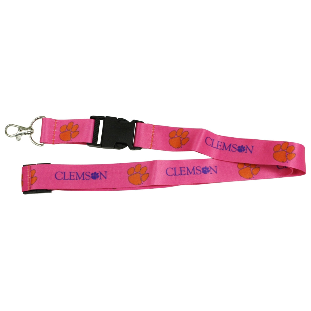 Clemson Tigers Pink Lanyard Image 1