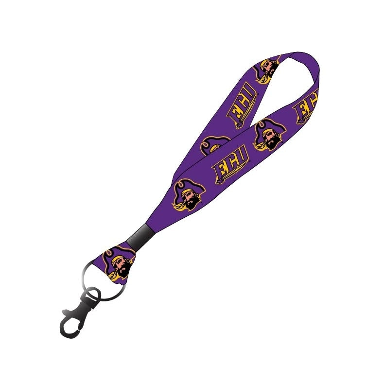 East Carolina Pirates NCAA Spirit Cloth Keychain Lanyard Image 1