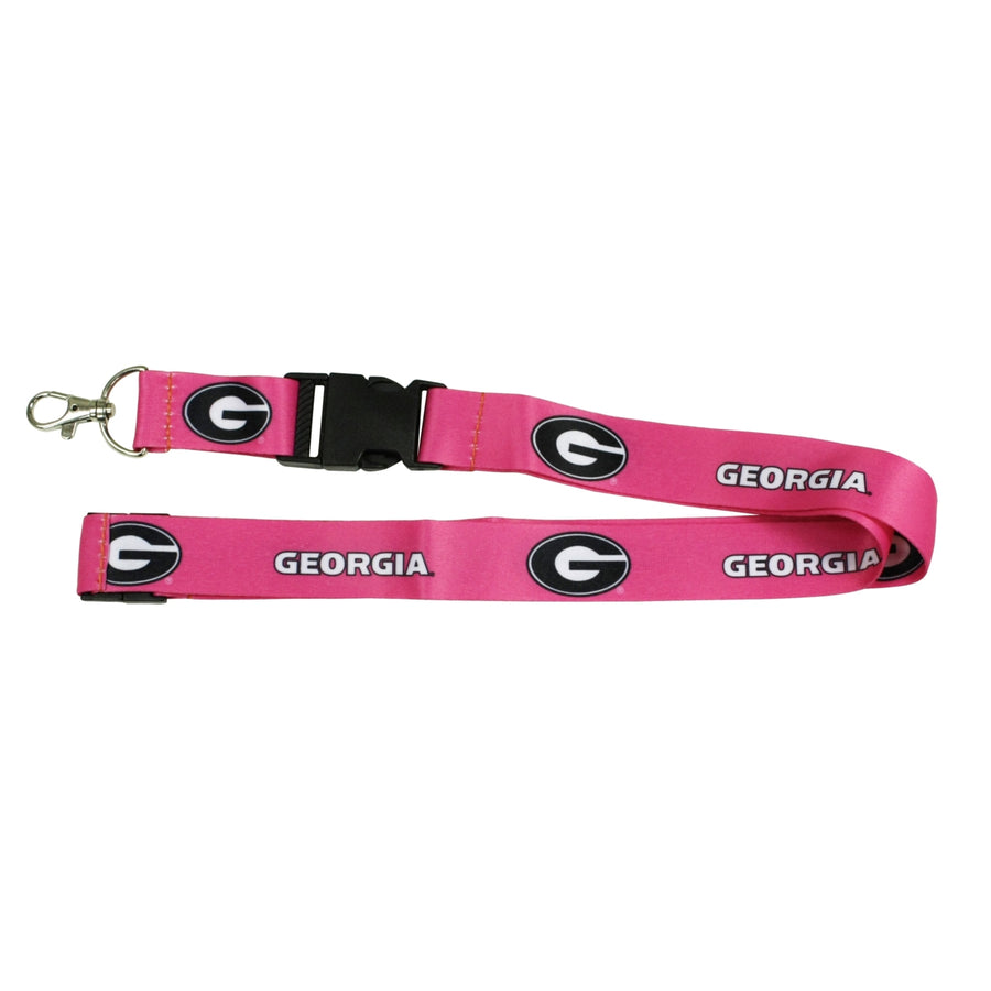 Georgia Bulldogs Pink Lanyard Image 1