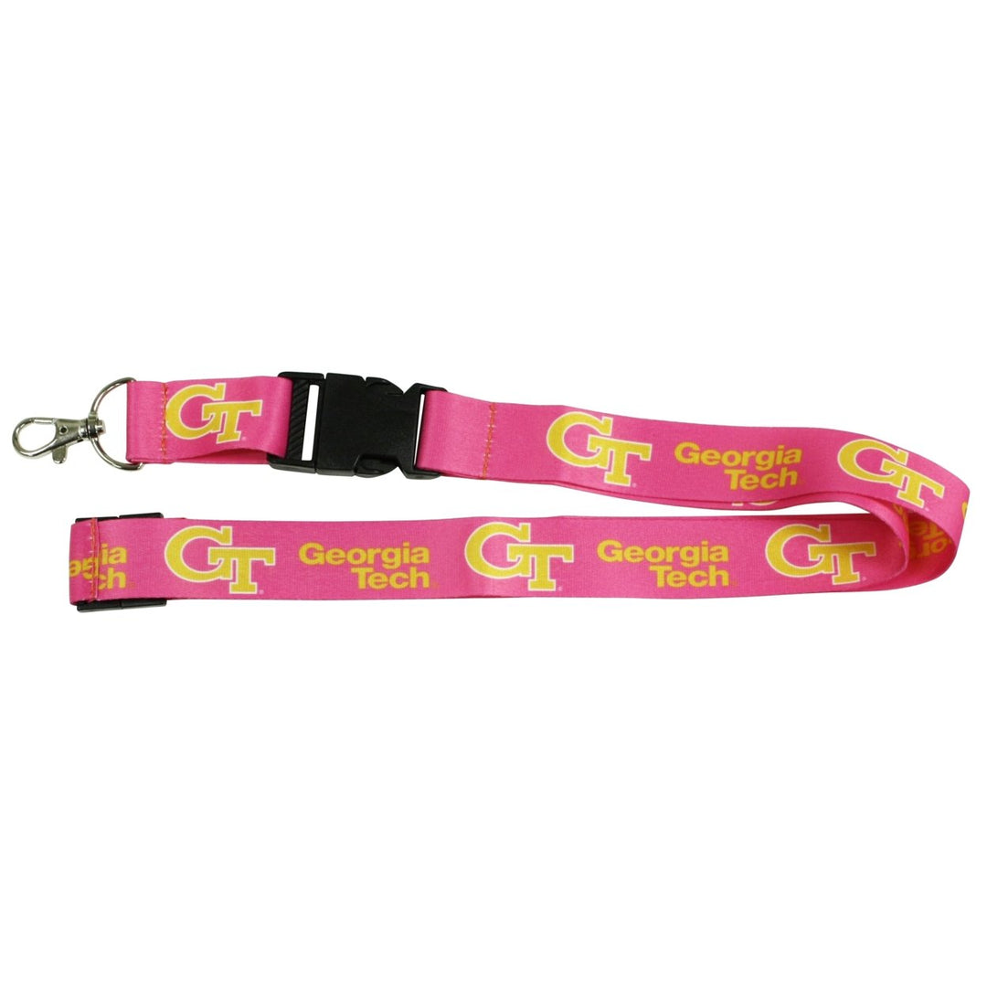 Georgia Tech Yellow Jackets Pink Lanyard Image 1