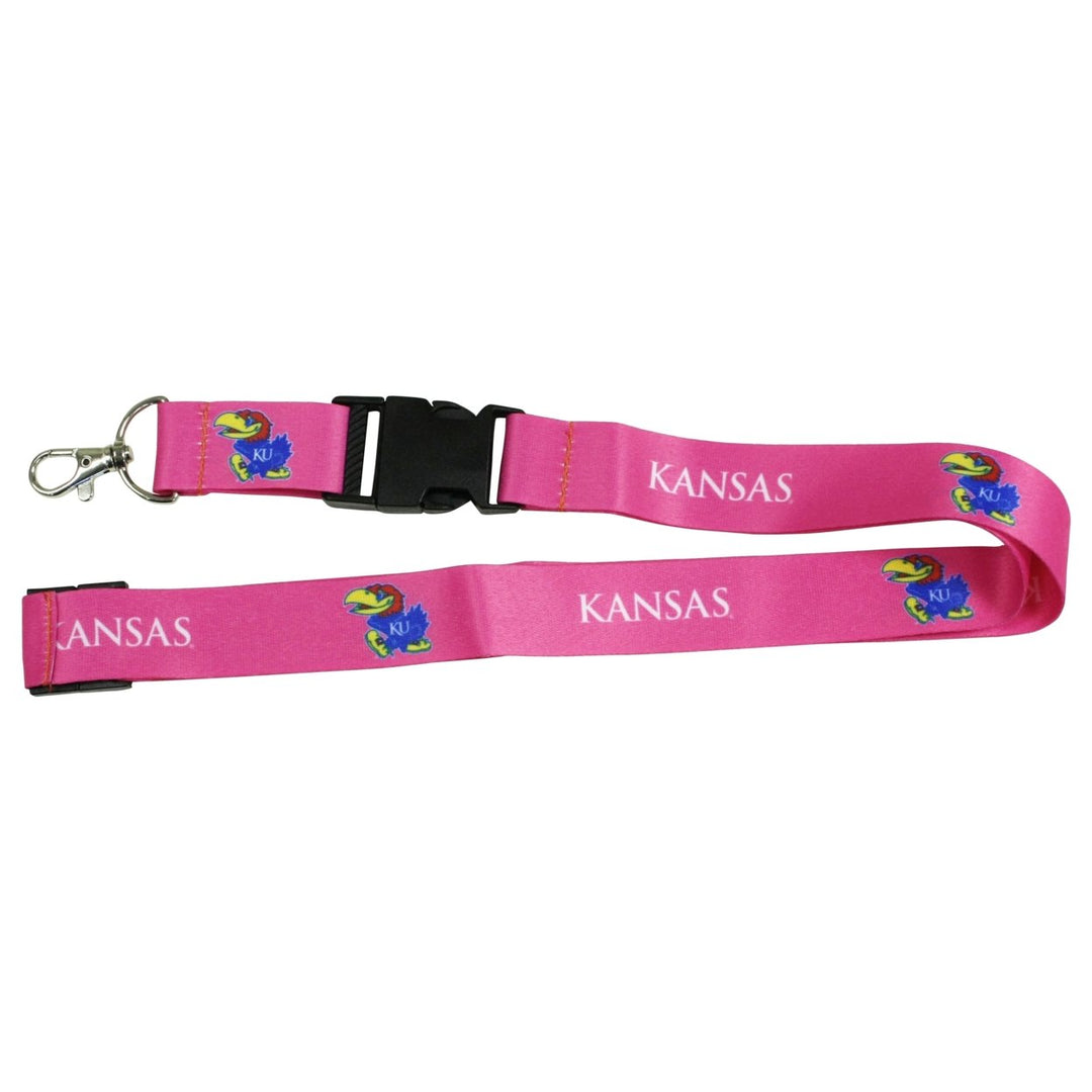 Kansas Jayhawks Pink Lanyard Image 1