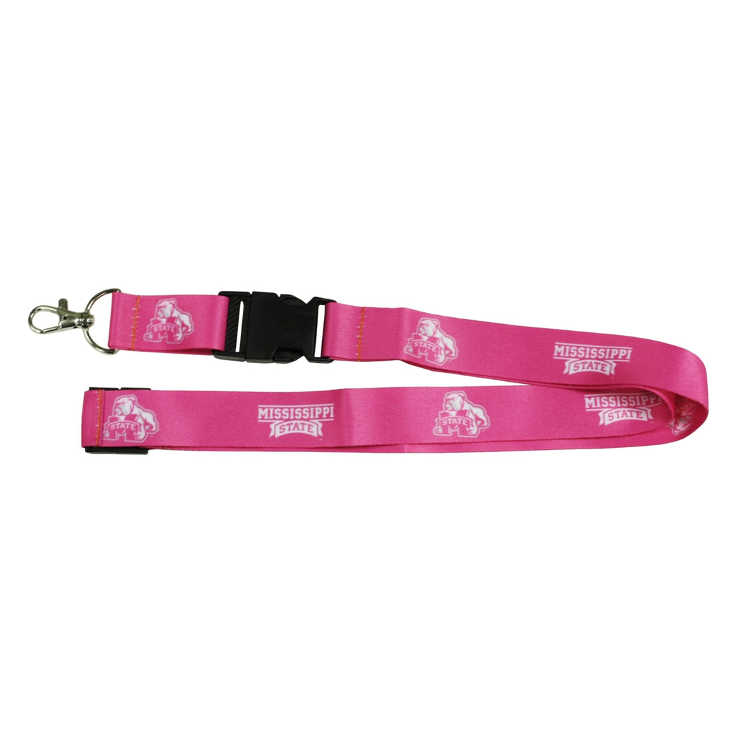 Mississippi State Bulldogs Pink Lanyard Image 1