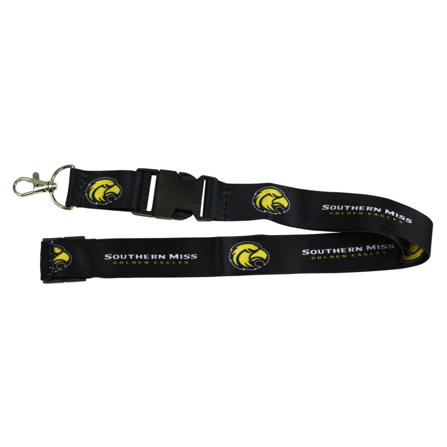 Ultimate Sports Fan Lanyard - Southern Mississippi Golden Eagles Spirit Durable Polyester Quick-Release Buckle and Image 1