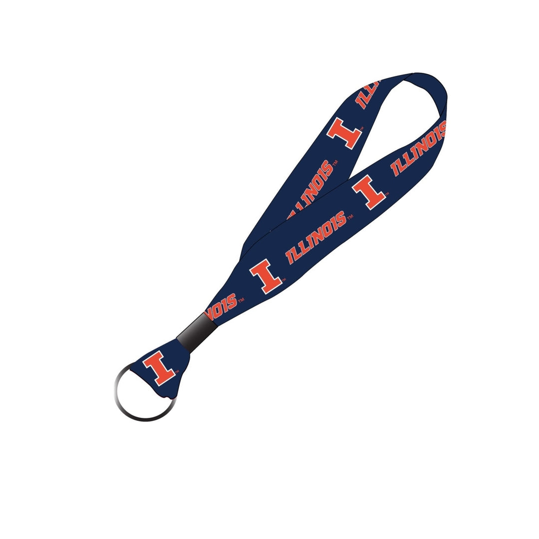 Illinois Fighting Illini NCAA Spirit Cloth Keychain Lanyard Image 1