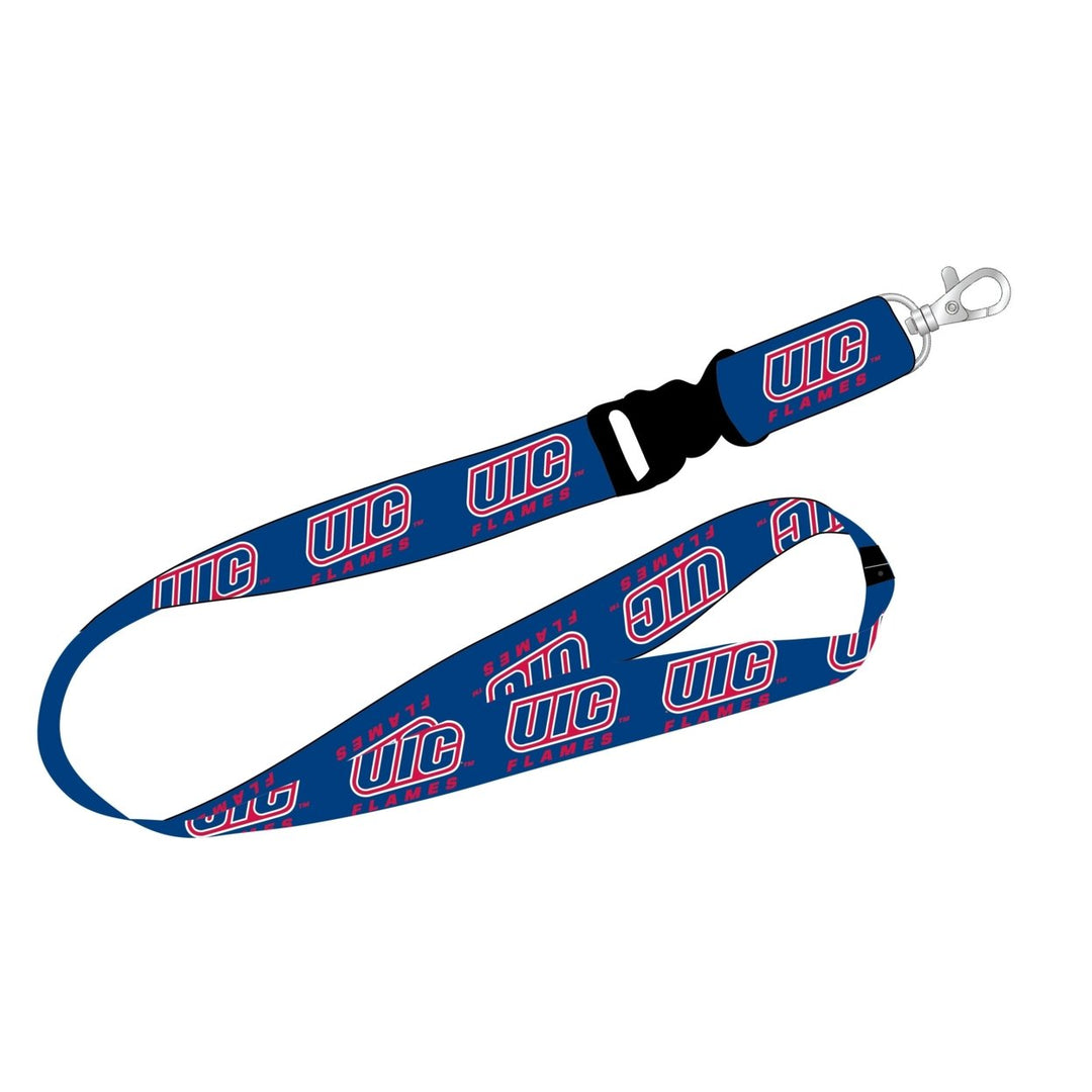 Ultimate Sports Fan Lanyard - University of Illinois at Chicago Spirit Durable Polyester Quick-Release Buckle and Image 1