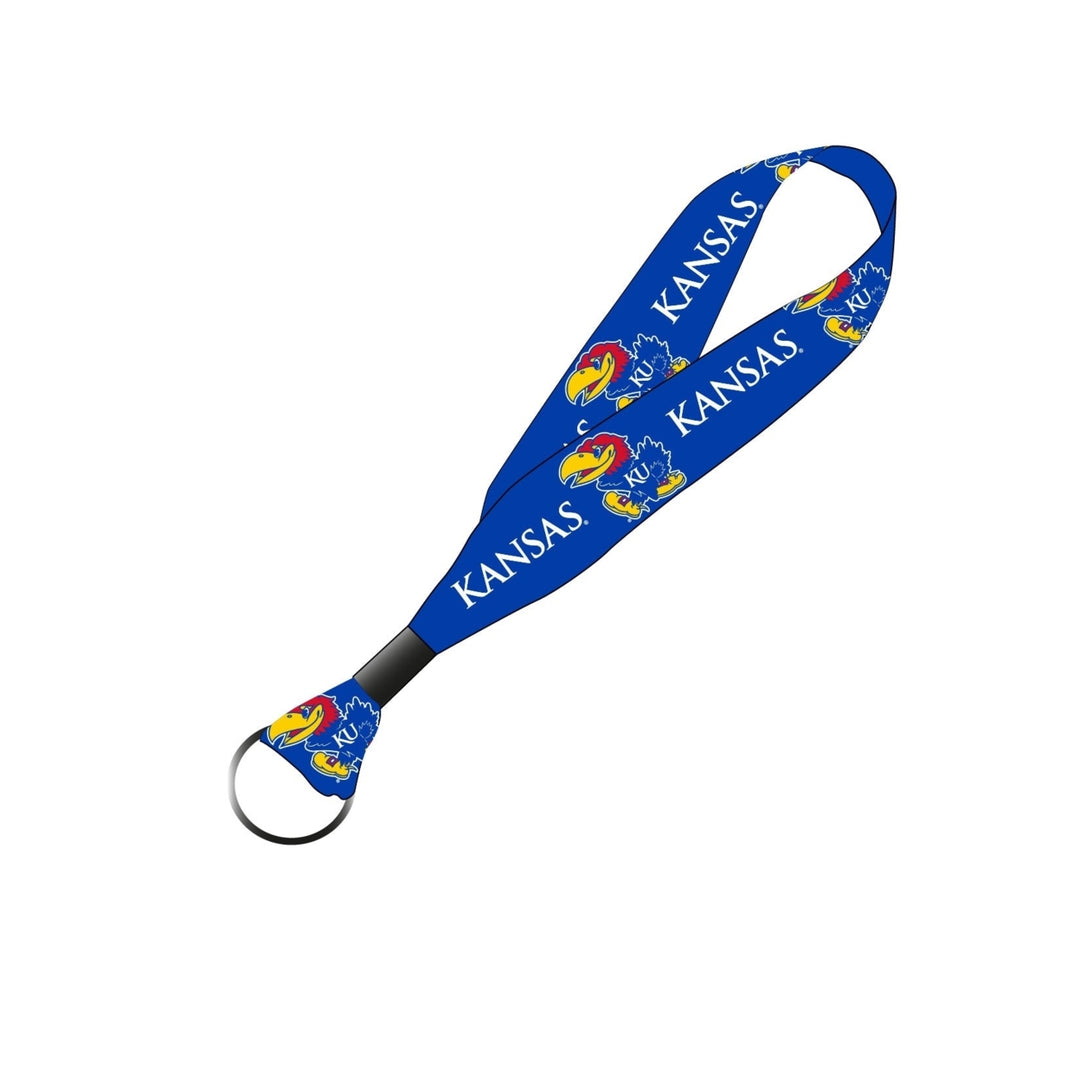 Kansas Jayhawks NCAA Spirit Cloth Keychain Lanyard Image 1