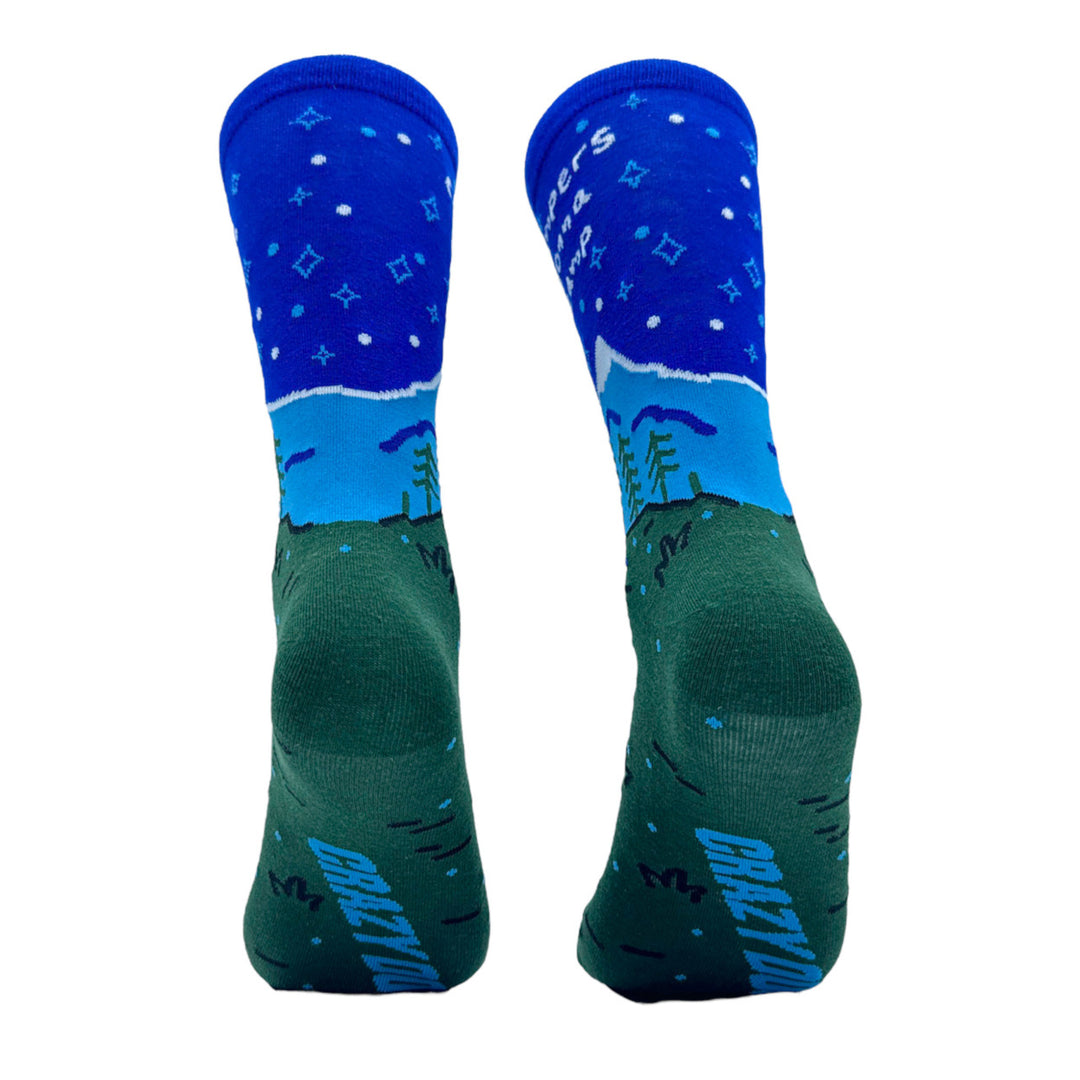 Mens Campers Gonna Camp Socks Funny Outdoor Hiking Footwear Image 6