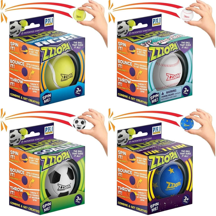 ZZZOPA Fidget Stress Mini Ball 4pk PMI International Spinner Toys for Kids Image 1