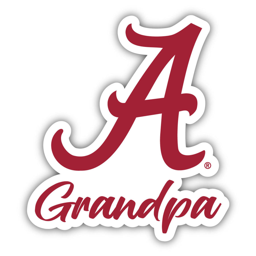 Alabama Crimson Tide 4-Inch Proud Grandpa NCAA - Durable School Spirit Vinyl Decal Perfect Gift for Grandpa Image 1