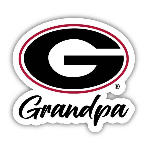 Georgia Bulldogs 4-Inch Proud Grandpa NCAA - Durable School Spirit Vinyl Decal Perfect Gift for Grandpa Image 1