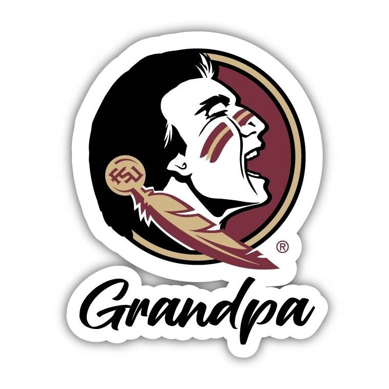 Florida State Seminoles 4-Inch Proud Grandpa NCAA - Durable School Spirit Vinyl Decal Perfect Gift for Grandpa Image 1