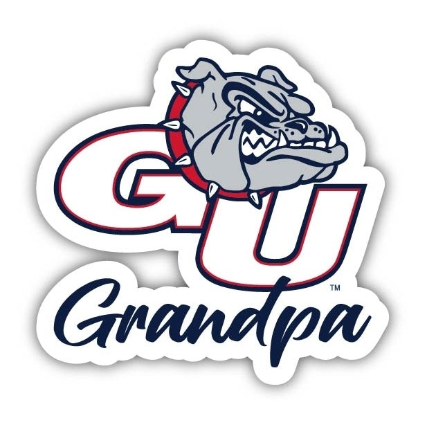 Gonzaga Bulldogs 4-Inch Proud Grandpa NCAA - Durable School Spirit Vinyl Decal Perfect Gift for Grandpa Image 1