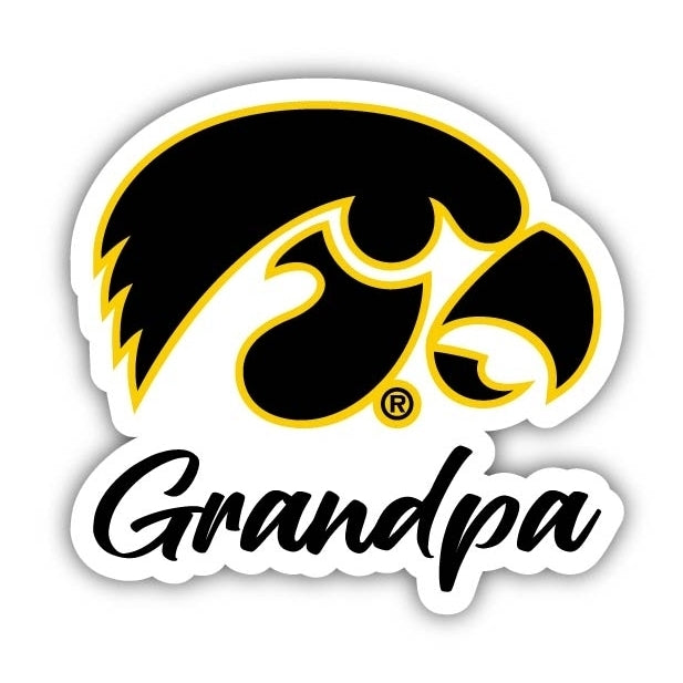 Iowa Hawkeyes 4-Inch Proud Grandpa NCAA - Durable School Spirit Vinyl Decal Perfect Gift for Grandpa Image 1