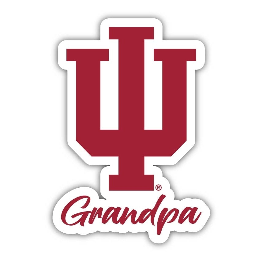 Indiana Hoosiers 4 Inch Proud Grandpa Die Cut Decal Image 1