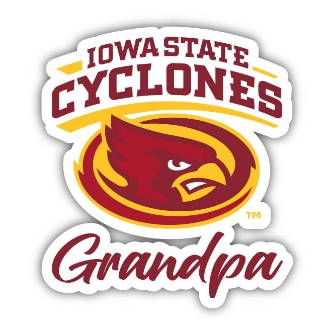 Iowa State Cyclones 4-Inch Proud Grandpa NCAA - Durable School Spirit Vinyl Decal Perfect Gift for Grandpa Image 1