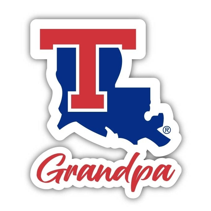 Louisiana Tech Bulldogs 4-Inch Proud Grandpa NCAA - Durable School Spirit Vinyl Decal Perfect Gift for Grandpa Image 1