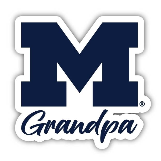 Michigan Wolverines 4-Inch Proud Grandpa NCAA - Durable School Spirit Vinyl Decal Perfect Gift for Grandpa Image 1