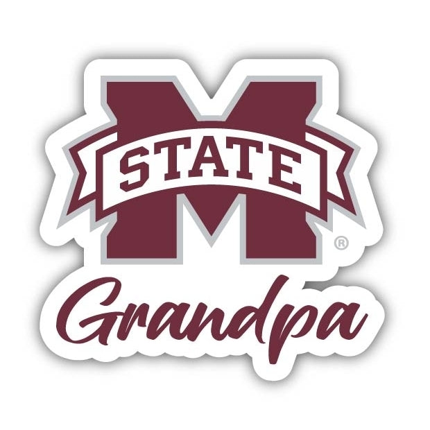 Mississippi State Bulldogs 4-Inch Proud Grandpa NCAA - Durable School Spirit Vinyl Decal Perfect Gift for Grandpa Image 1