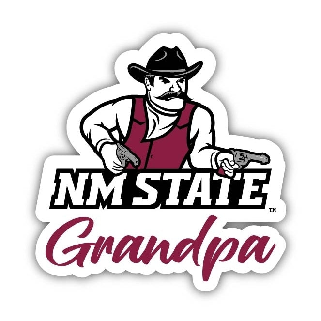 Mexico State University Aggies 4-Inch Proud Grandpa NCAA - Durable School Spirit Vinyl Decal Perfect Gift for Grandpa Image 1