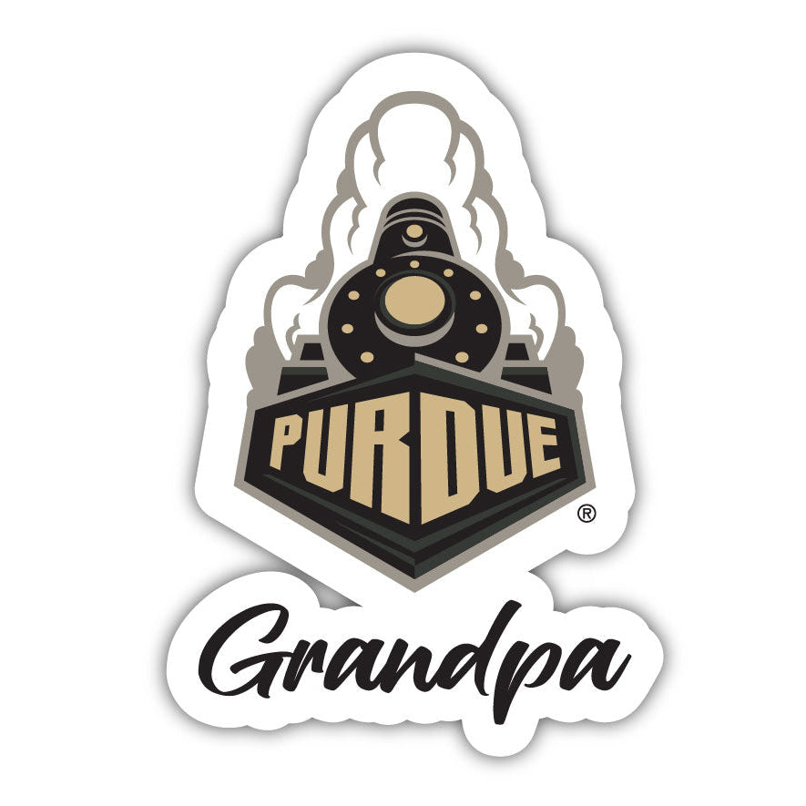 Purdue Boilermakers 4-Inch Proud Grandpa NCAA - Durable School Spirit Vinyl Decal Perfect Gift for Grandpa Image 1