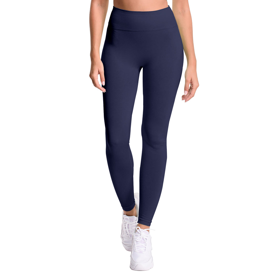 Womens Fleece-Lined Seamless Yoga Pants 2-Pack Soft Stretch Athletic Leggings Image 4