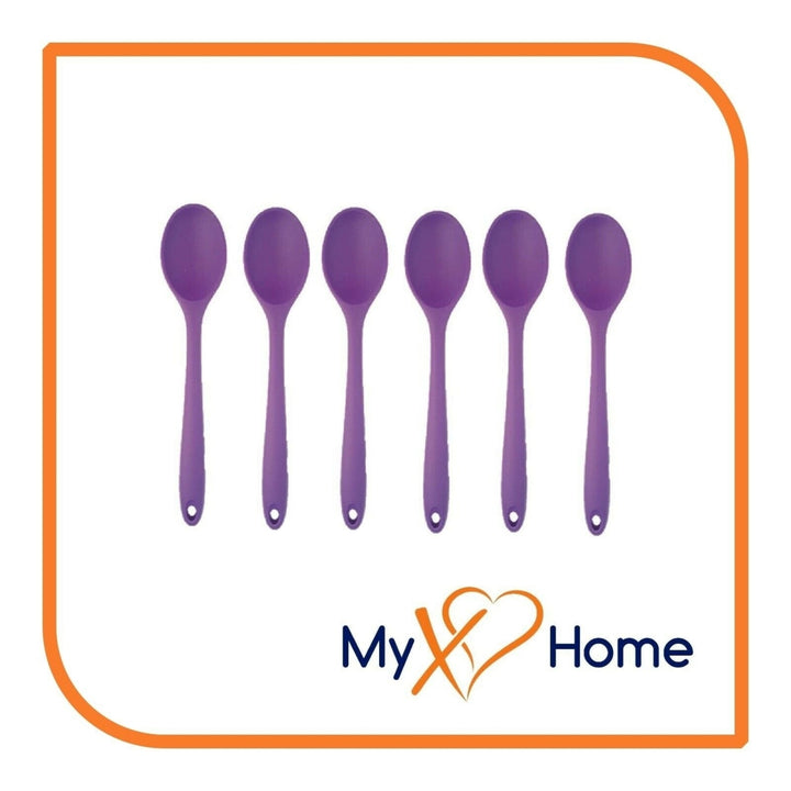 8" Purple Silicone Spoon by MyXOHome (124 or 6 Spoons) Image 1