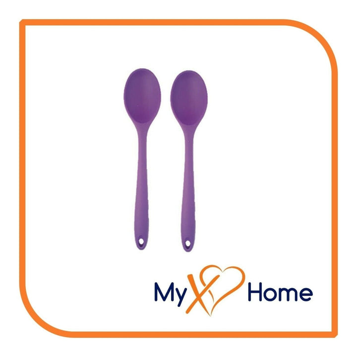 8" Purple Silicone Spoon by MyXOHome (124 or 6 Spoons) Image 3