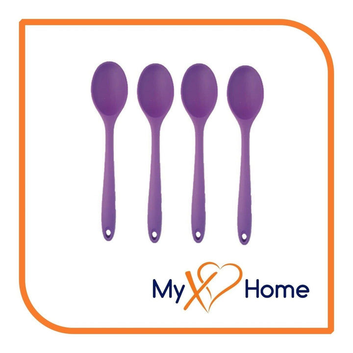 8" Purple Silicone Spoon by MyXOHome (124 or 6 Spoons) Image 4