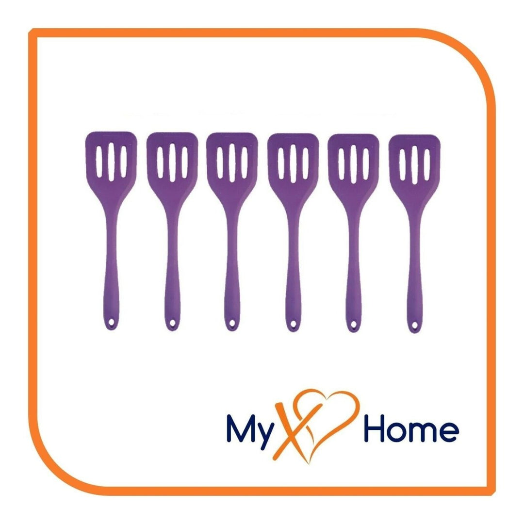 8" Purple Silicone Slotted Turner by MyXOHome (1 2 4 or 6 Slotted Turners) Image 1