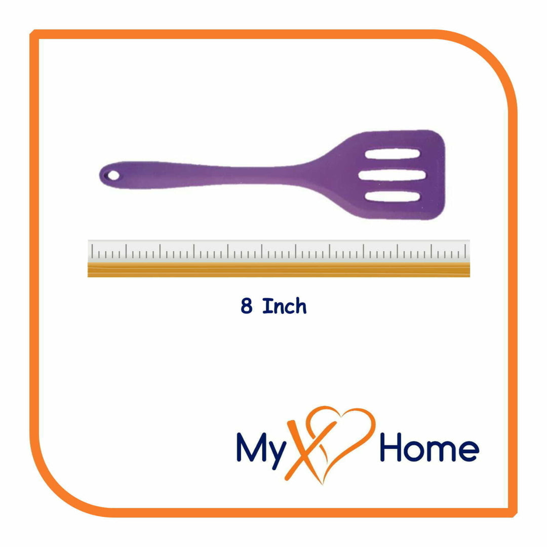 8" Purple Silicone Slotted Turner by MyXOHome (1 2 4 or 6 Slotted Turners) Image 9