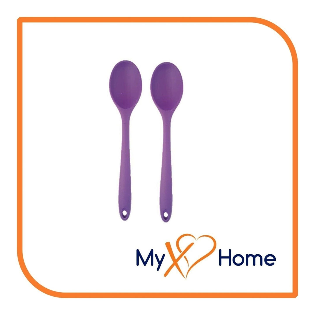 8" Purple Silicone Spoon by MyXOHome (124 or 6 Spoons) Image 11