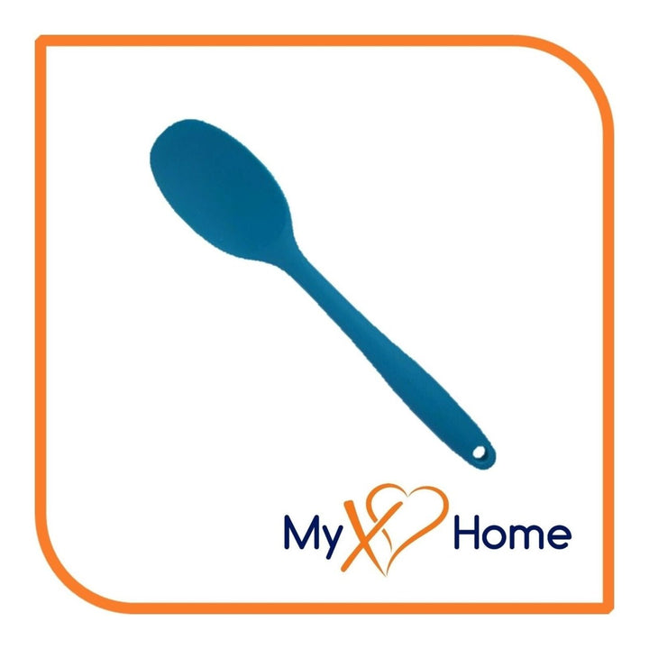 8" Blue Silicone Spoon by MyXOHome (1 2 4 or 6 Spoons) Image 7