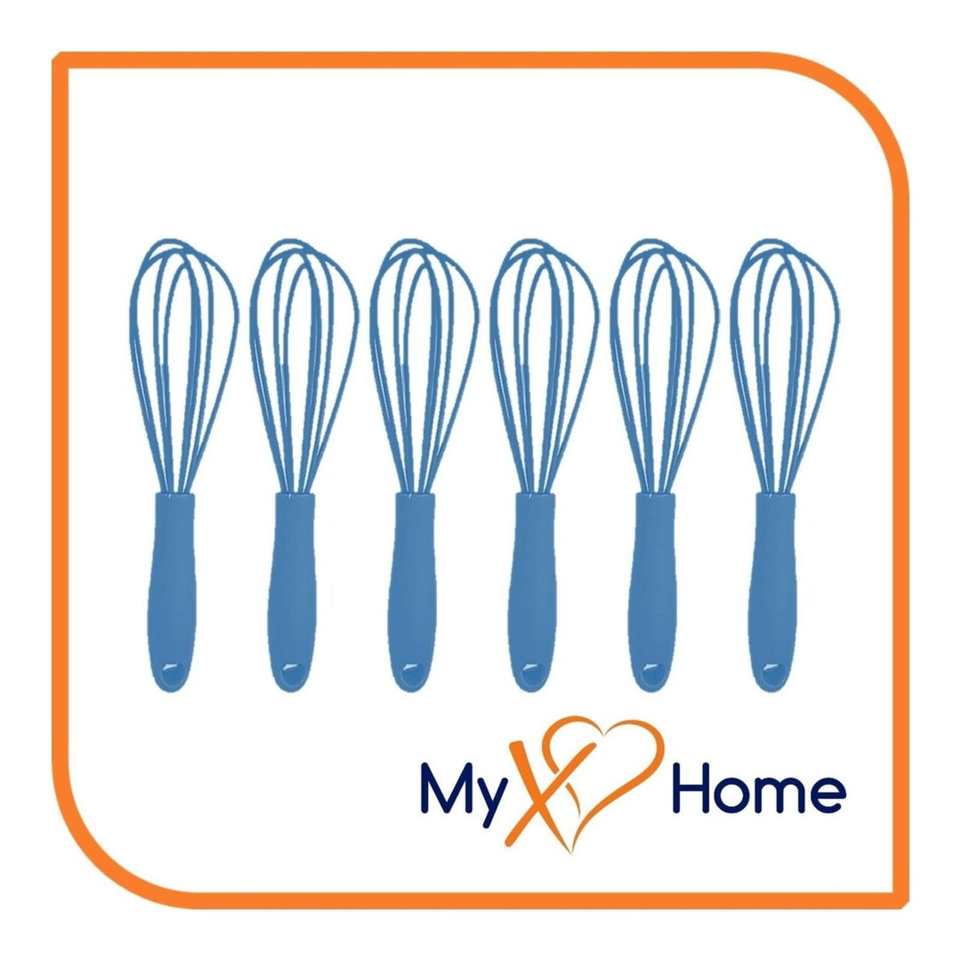 7" Blue Silicone Whisk by MyXOHome (1 2 4 or 6 Whisks) Image 1