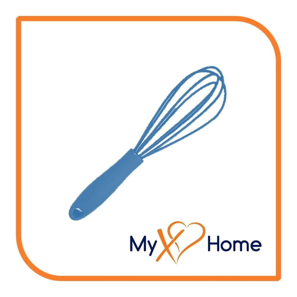 7" Blue Silicone Whisk by MyXOHome (1 2 4 or 6 Whisks) Image 2