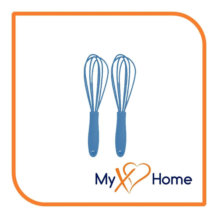 7" Blue Silicone Whisk by MyXOHome (1 2 4 or 6 Whisks) Image 3