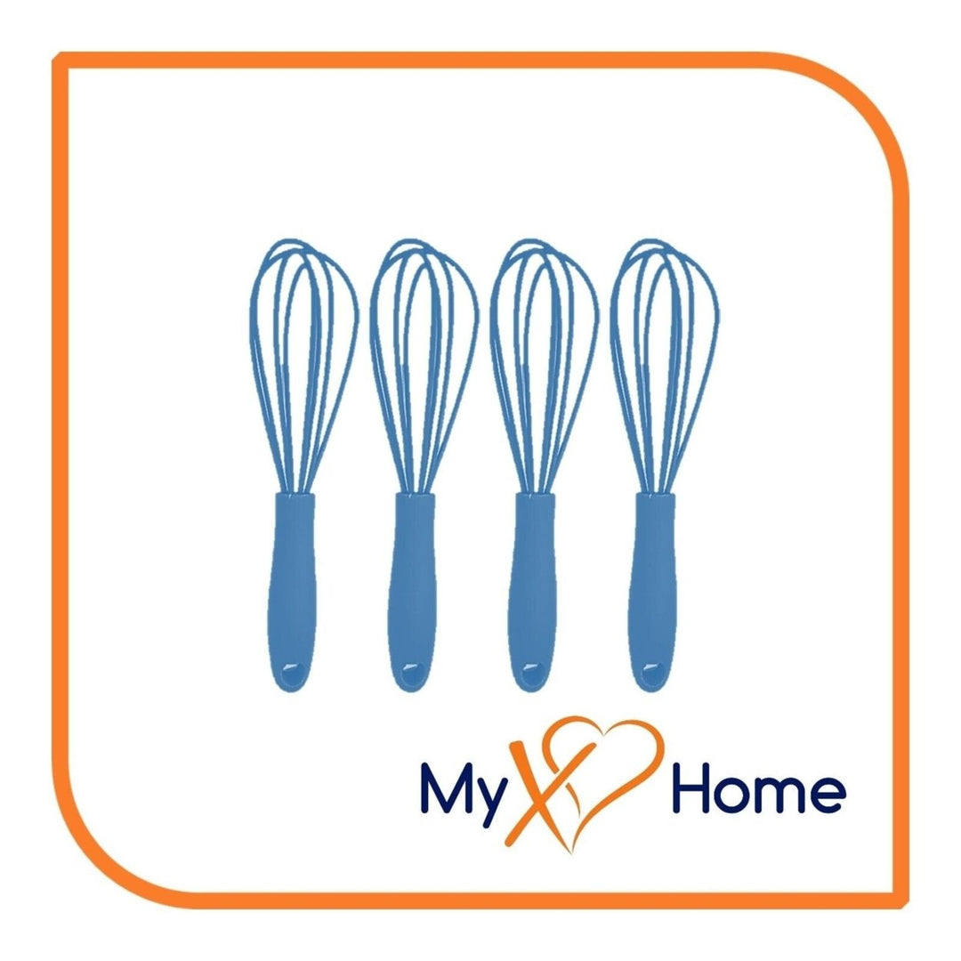 7" Blue Silicone Whisk by MyXOHome (1 2 4 or 6 Whisks) Image 4