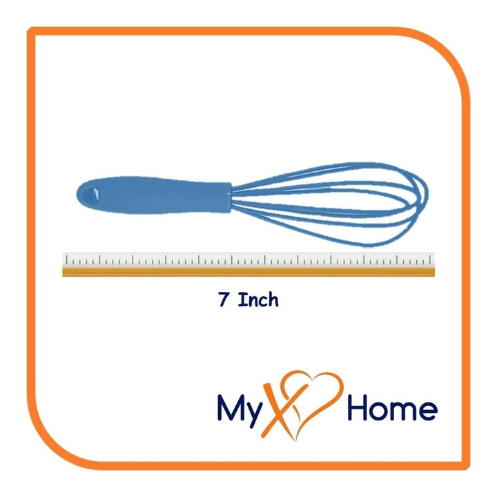 7" Blue Silicone Whisk by MyXOHome (1 2 4 or 6 Whisks) Image 9