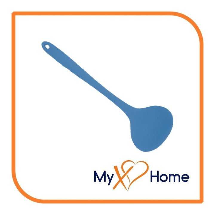 8" Blue Silicone Ladle by MyXOHome (1 2 4 or 6 Ladles) Image 2