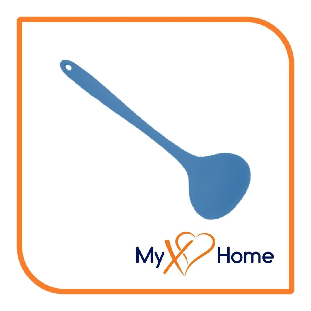 8" Blue Silicone Ladle by MyXOHome (1 2 4 or 6 Ladles) Image 6