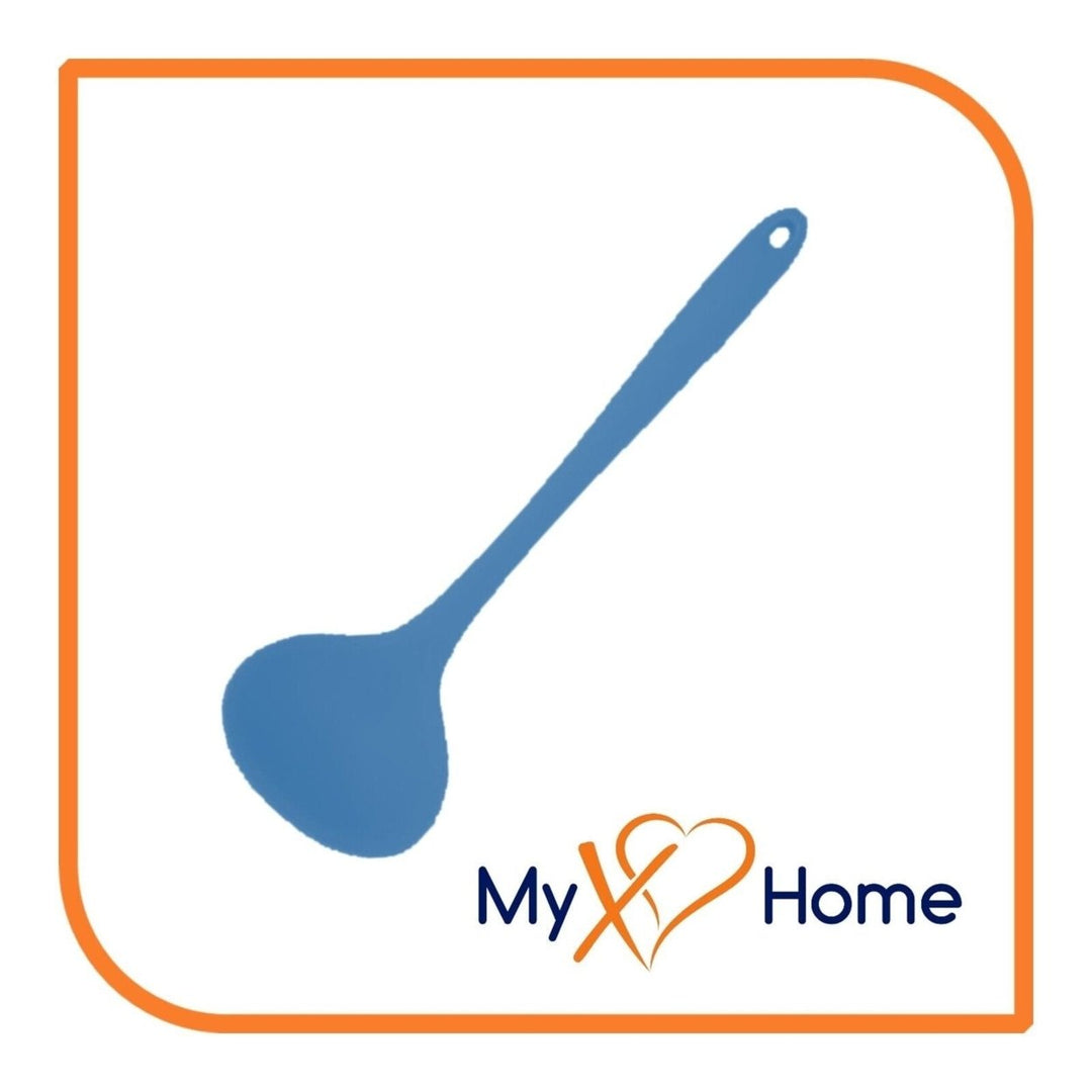 8" Blue Silicone Ladle by MyXOHome (1 2 4 or 6 Ladles) Image 7