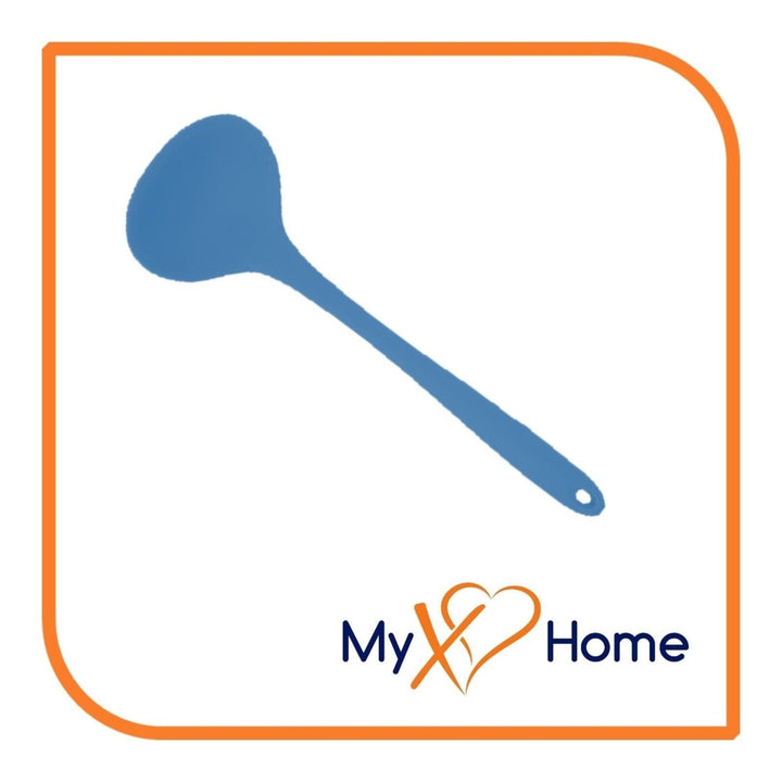 8" Blue Silicone Ladle by MyXOHome (1 2 4 or 6 Ladles) Image 8