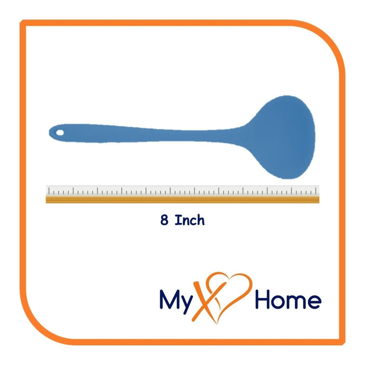 8" Blue Silicone Ladle by MyXOHome (1 2 4 or 6 Ladles) Image 9